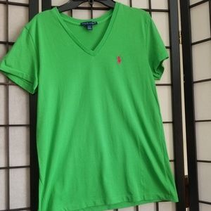 Ralph Lauren green short sleeve polo 100% cotton